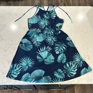 🎄 Slig Halter Tie Neck Summer Dress